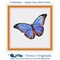 Colorful Light Blue and Black Butterfly Counted Cross Stitch Chart Pattern